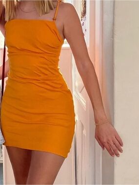 Zara‎ Orange NEW NWT Mini Dress